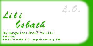 lili osbath business card